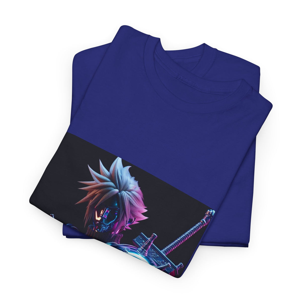 Cyberpunk Warrior With Spiked Hair Tee