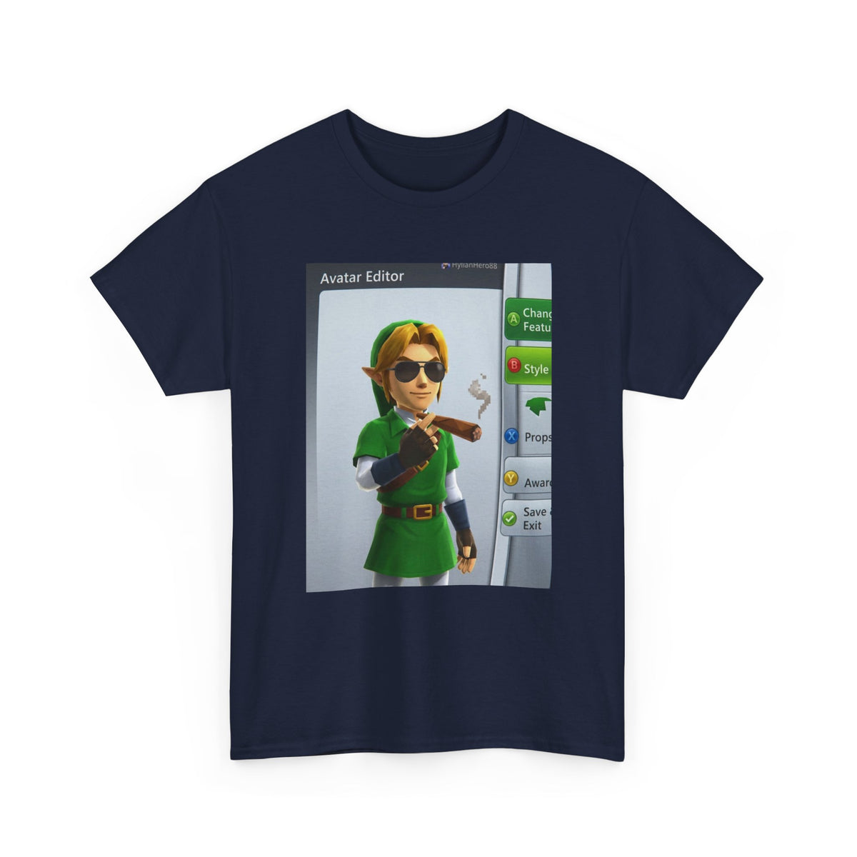 Hylian Hero Smoking A Stogie Tee