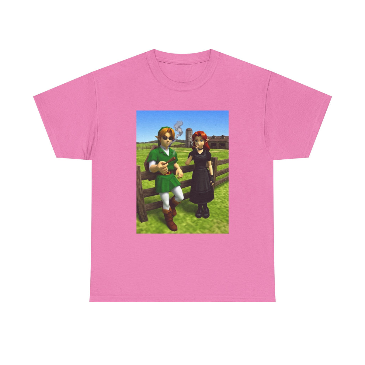 Link And Malon Smoking On The Farm Tee