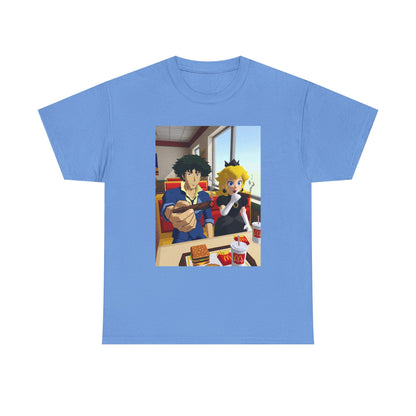 Spike and Peach Smoking Fast Food Tee (Design 3)