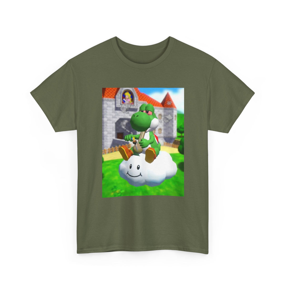 Yoshi Puffing On A Cloud Tee (Design 7)