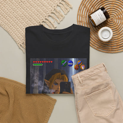 Edgy Link Smoking Selfie Tee