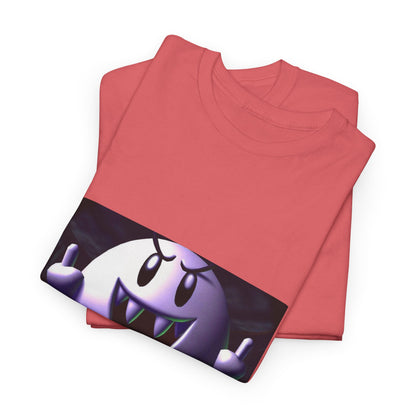 Edgy Ghost Flipping The Bird Tee