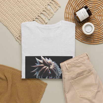 Chrome Spiky-Haired Warrior Reflecting Rainbows Tee