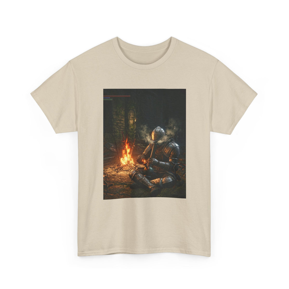 Armored Knight Smoking Bong By Bonfire