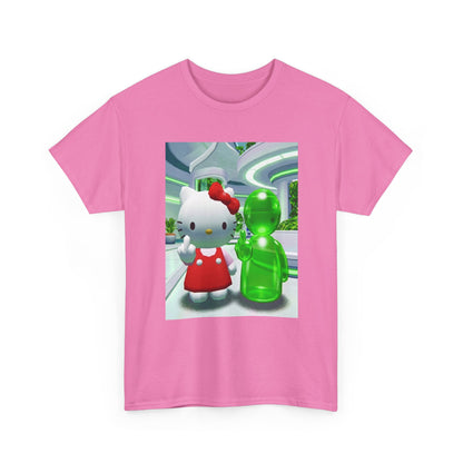Kitty And Green Alien Flipping The Bird