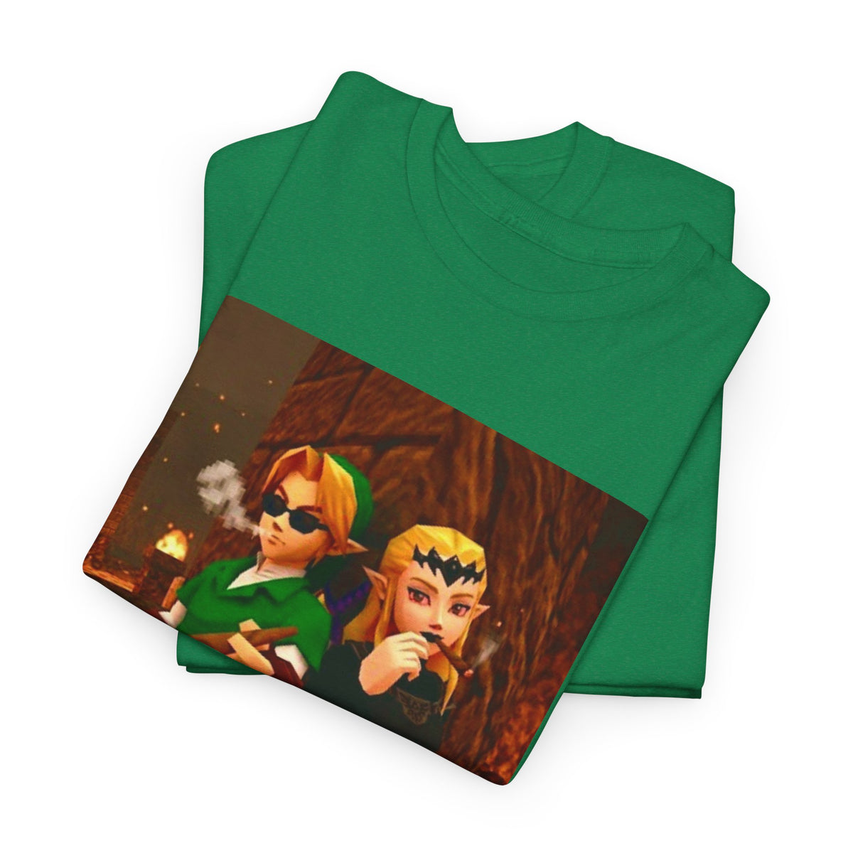 Link and Zelda Chillin' With Cigars Tee