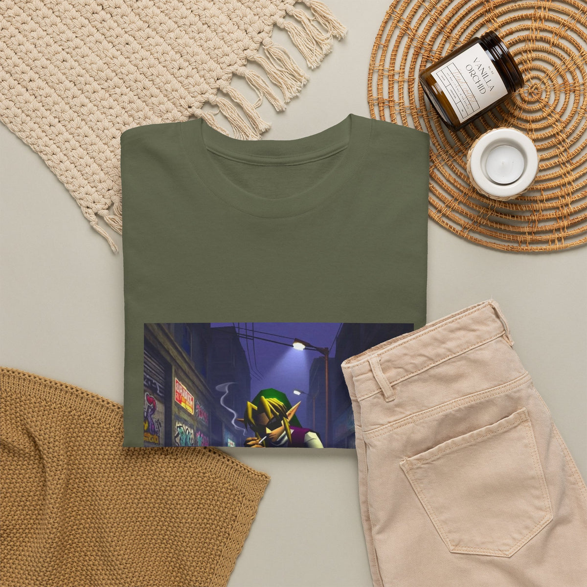 Streetwise Elf Smoking In Alley Tee