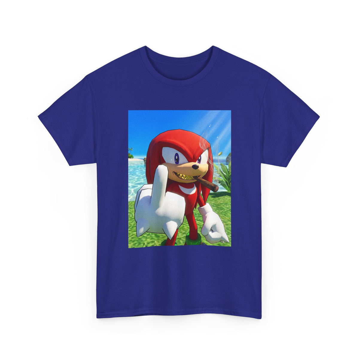 Knuckles Smoking Cigar On Tropical Beach