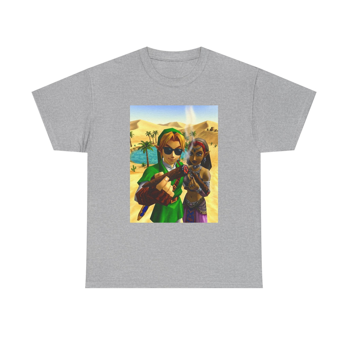 Link And Nabooru Smoking In Desert Tee