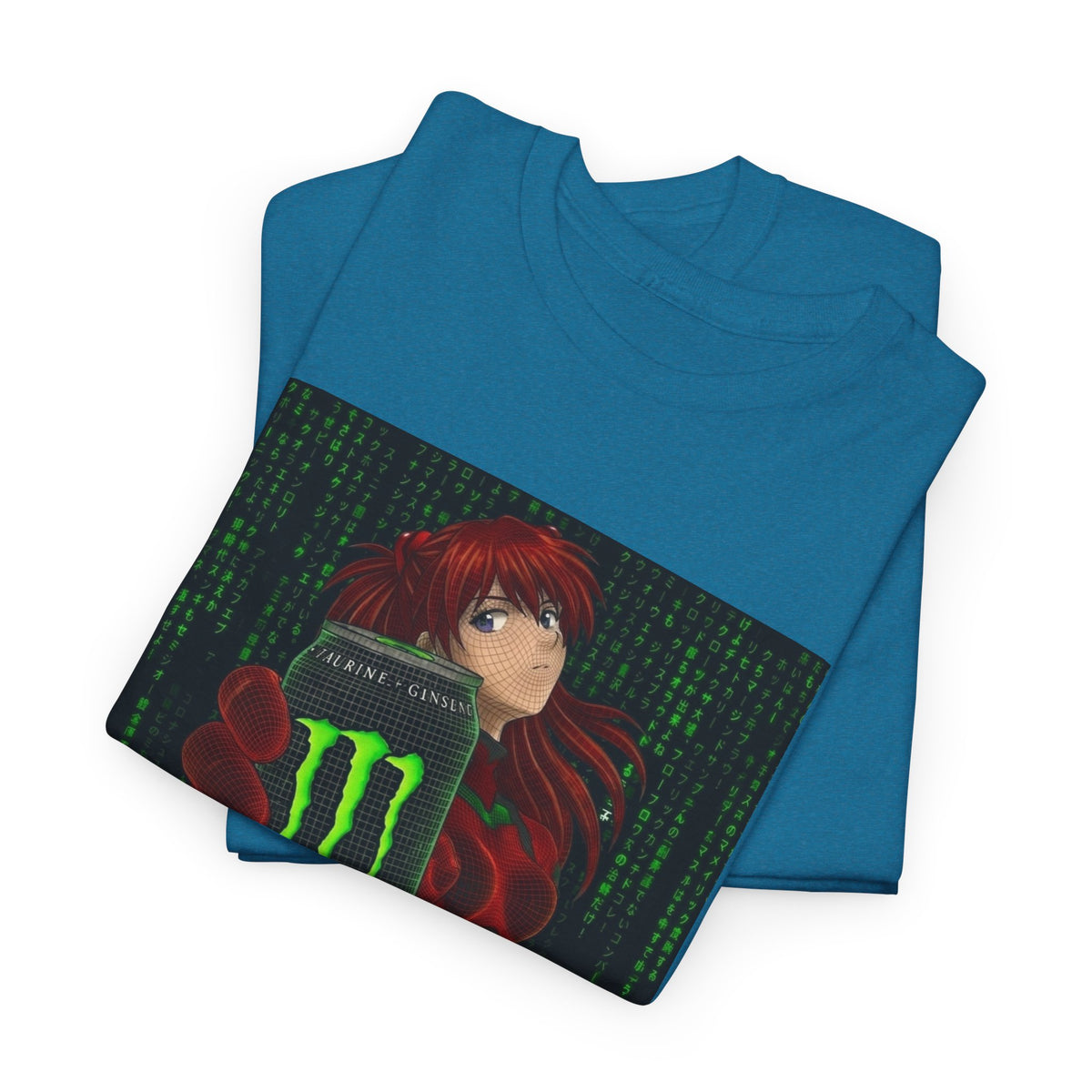 Asuka Wireframe Holding Monster Can