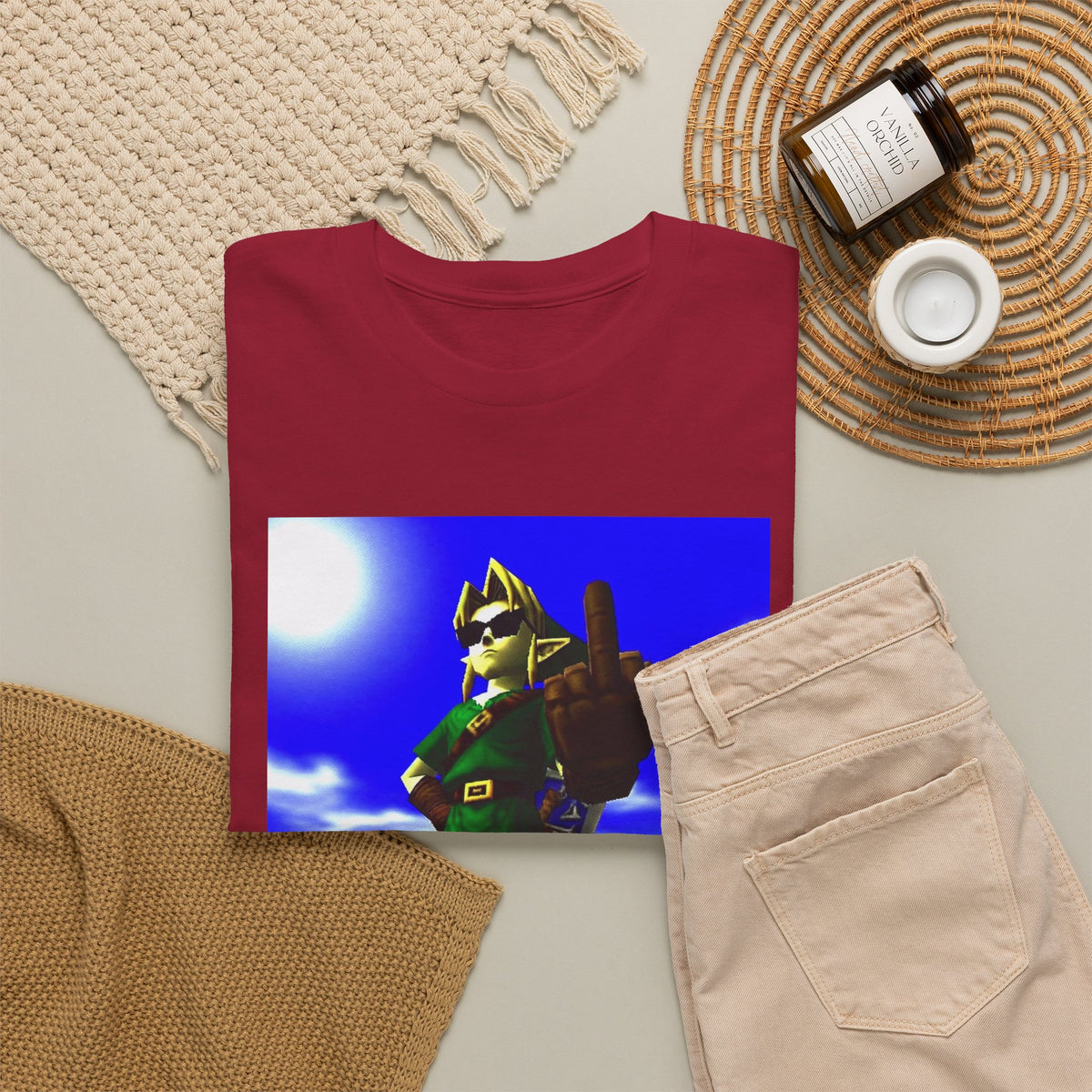 Cool Link Flipping The Bird Tee