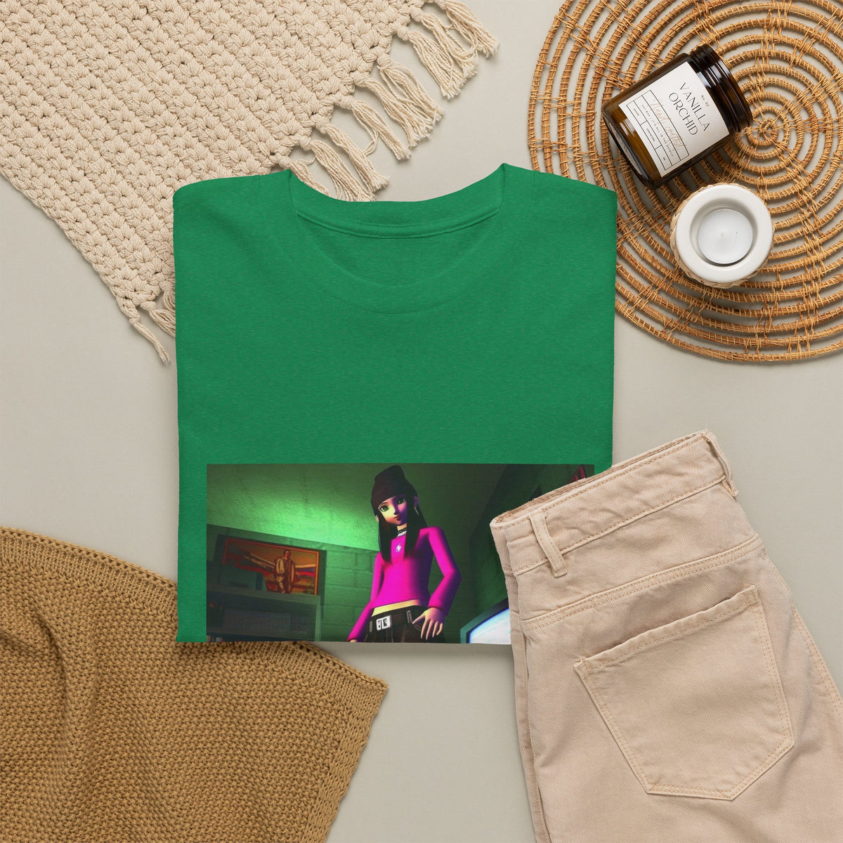 Y2K Vibe Girl In Her Room Tee