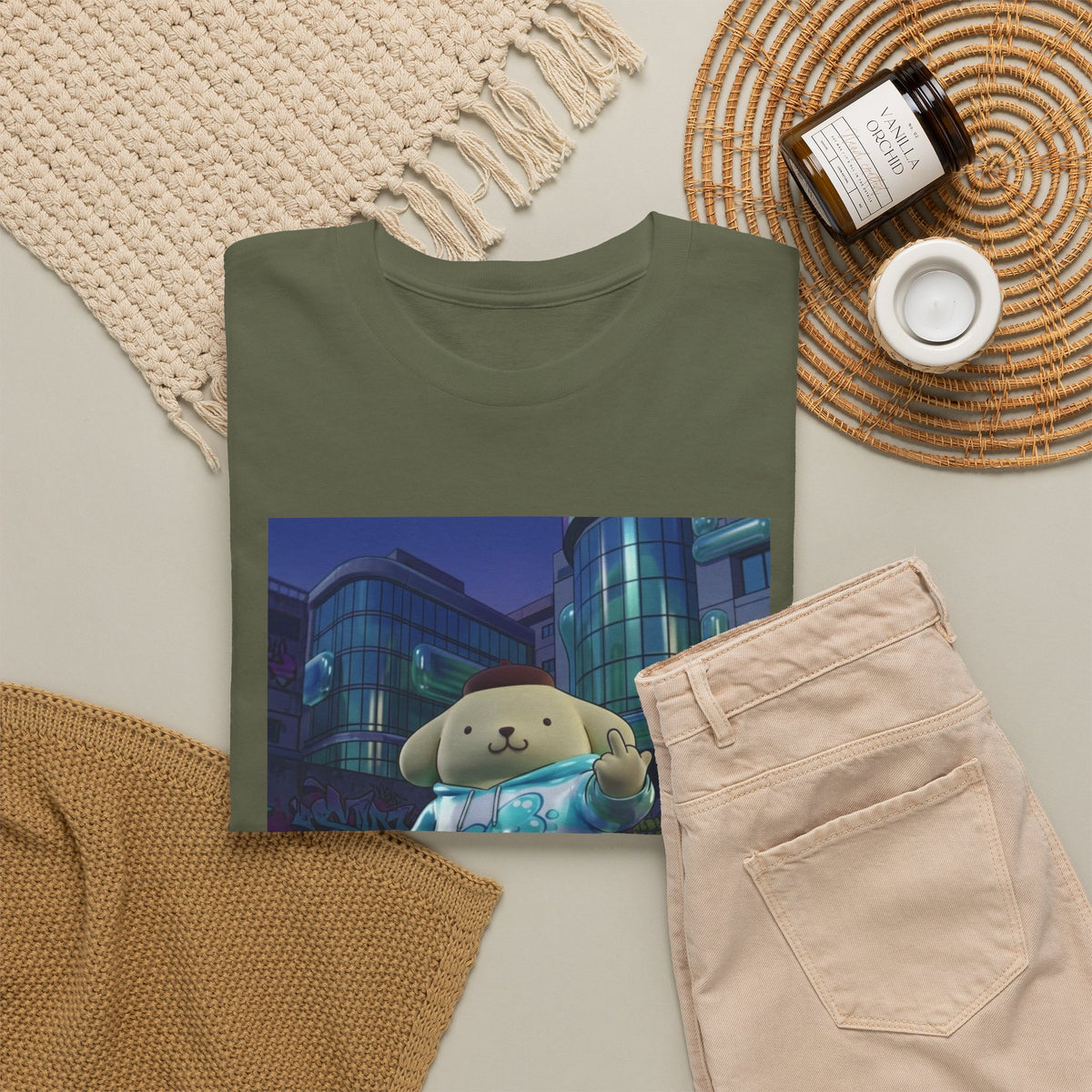 Pompompurin Flips Off In Skateshop City