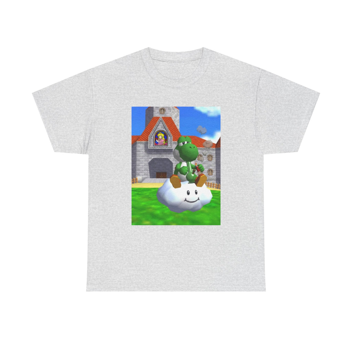 Yoshi Chilling On A Cloud With A Bong