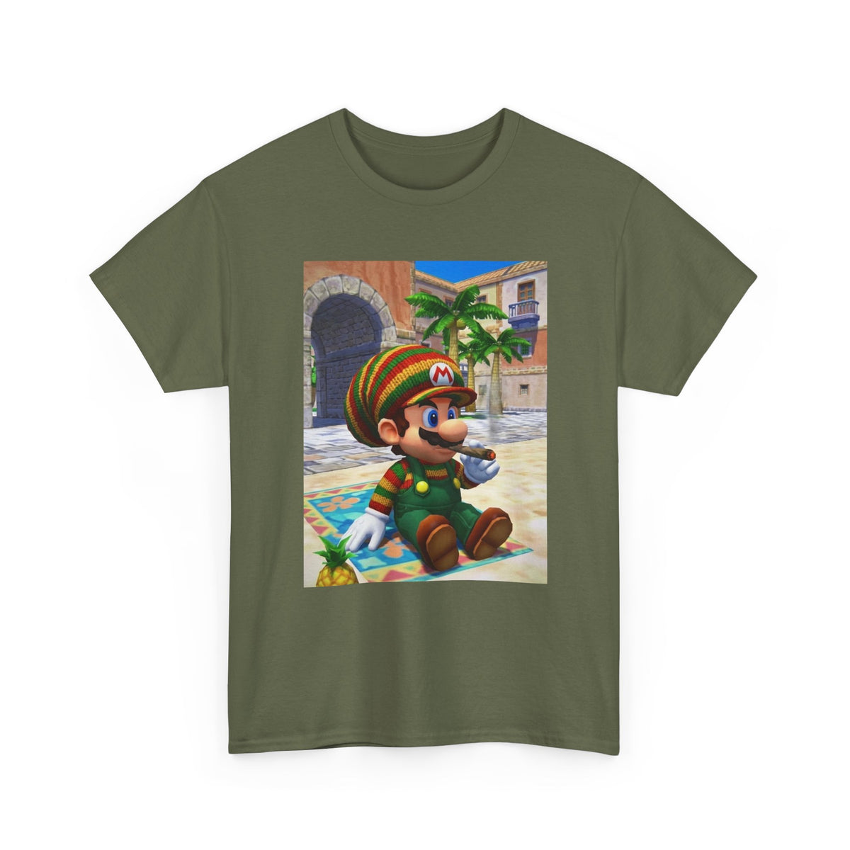Rasta Mario Chilling With A Blunt