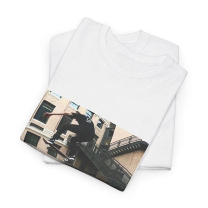 Skater Riding Through Cloud Passage Tee