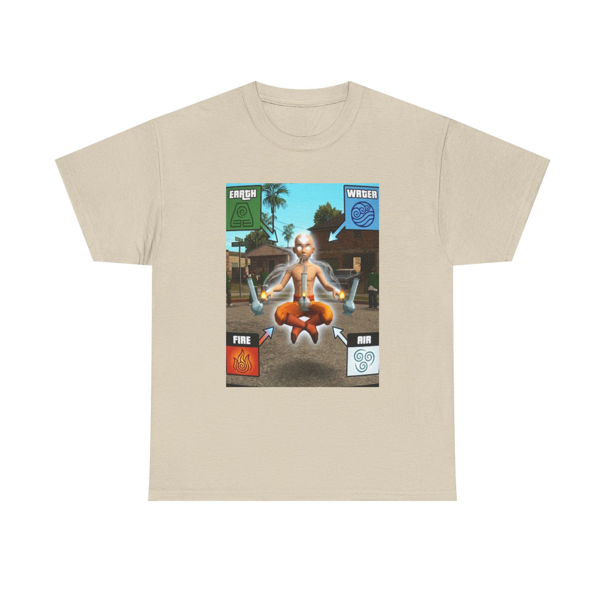 Avatar Aang Element Bending With Bongs Tee