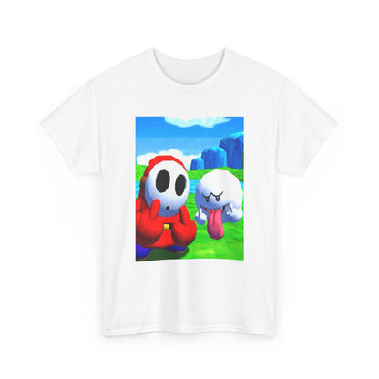 Shy Guy And Boo Flipping The Bird Tee