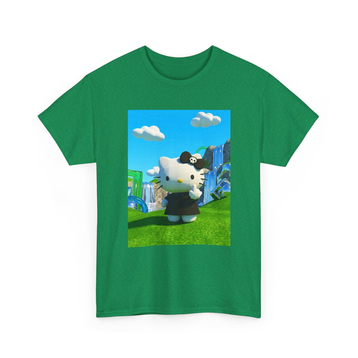 Edgy Kitty Flipping The Bird Tee
