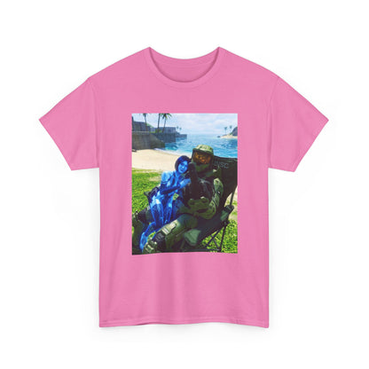 Master Chief And Cortana Beach Chill Tee