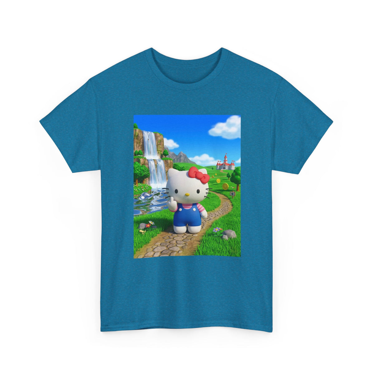 Hello Kitty Flipping Off In Mushroom Kingdom