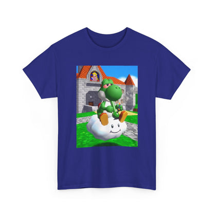 Yoshi Chilling On Cloud At Princess Peach's Castle