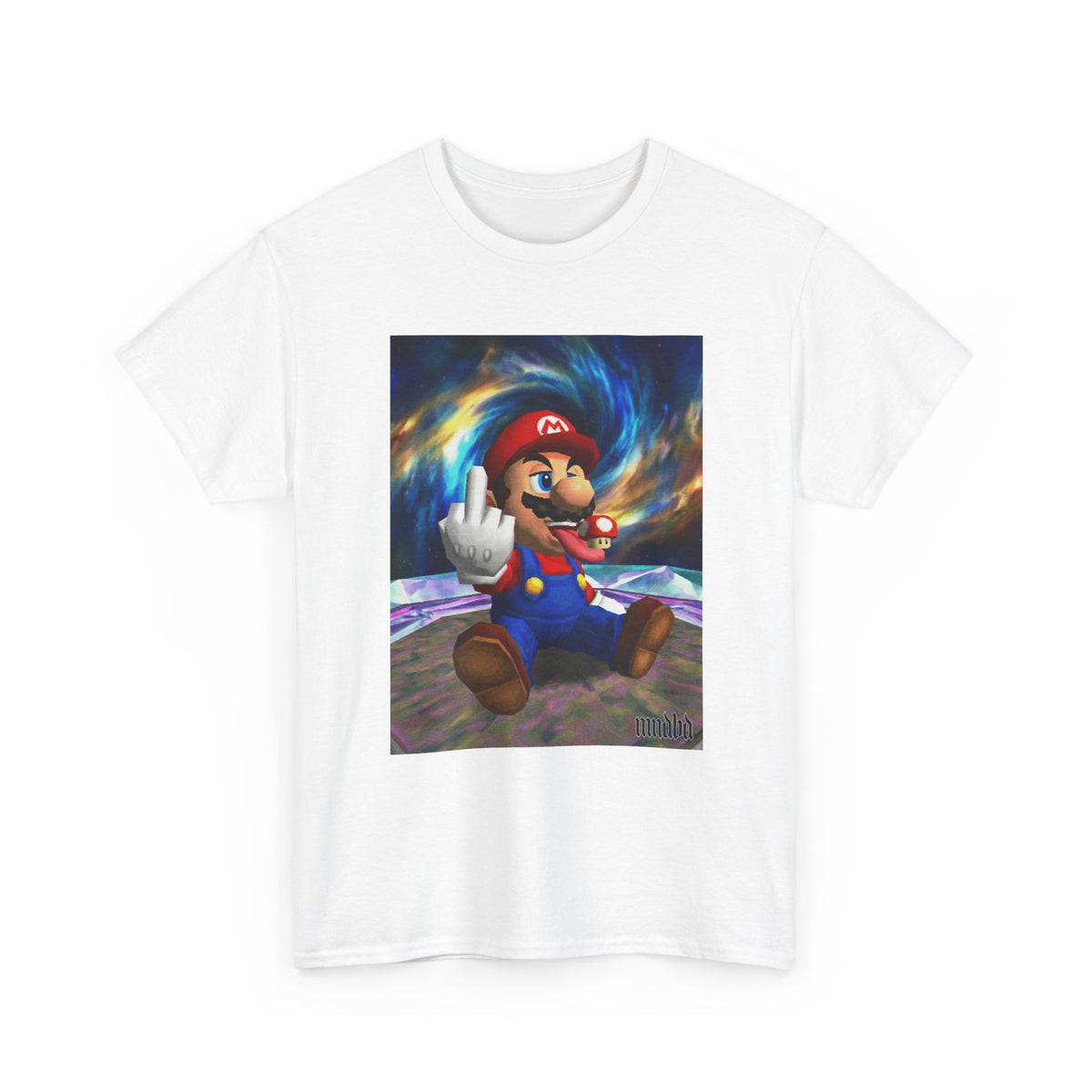 Mario Showing Middle Finger With Mushroom
