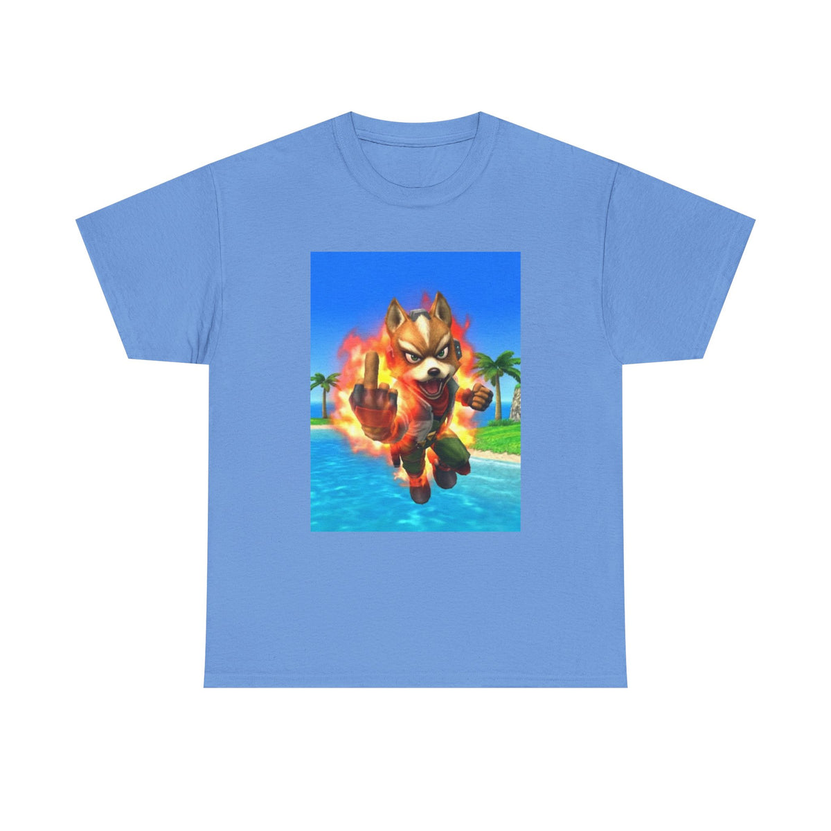 Fiery Fox Middle Finger Beach Tee