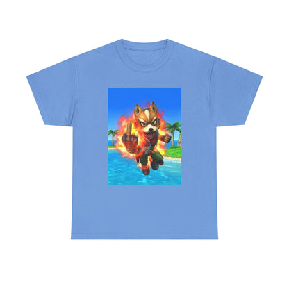 Fiery Fox Middle Finger Beach Tee