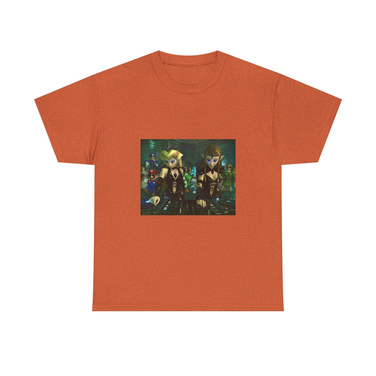 Princess Peach and Zelda DJing with Friends Tee