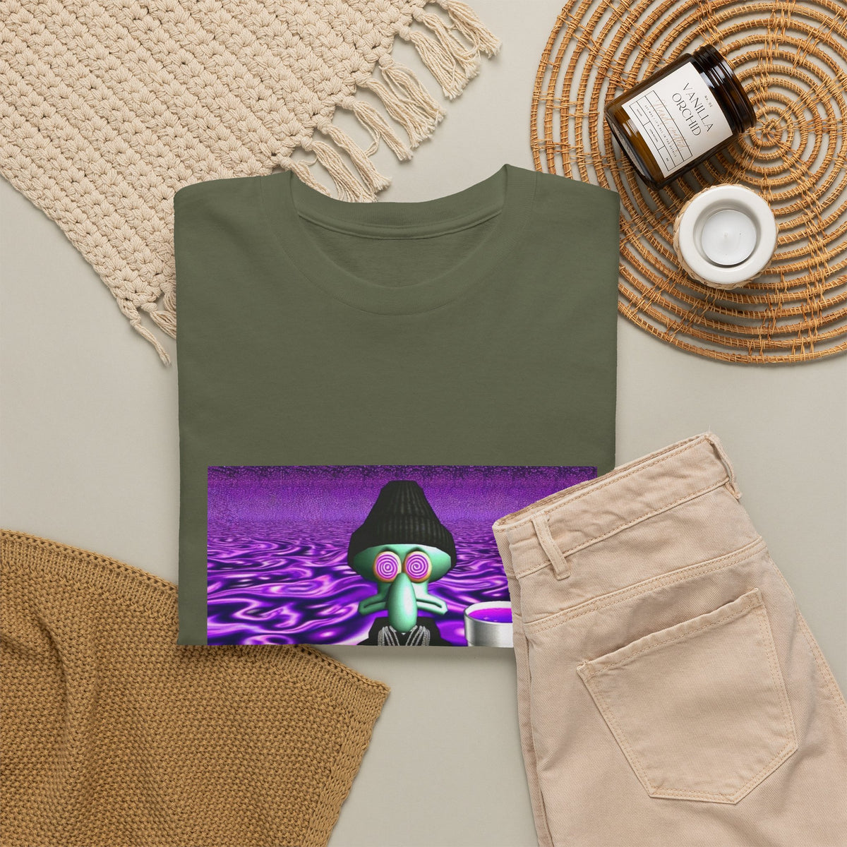 Squidward Sipping Lean In A Purple Haze