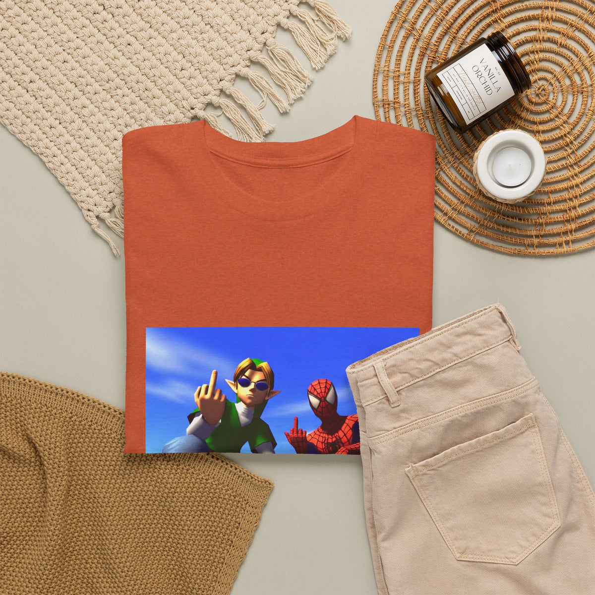 Link And Spider-Man Flipping The Bird