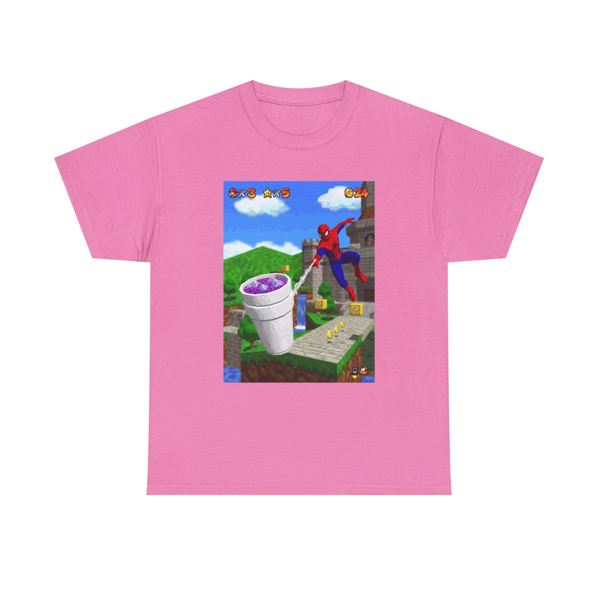 Spidey Swings With Lean In Mario World Tee