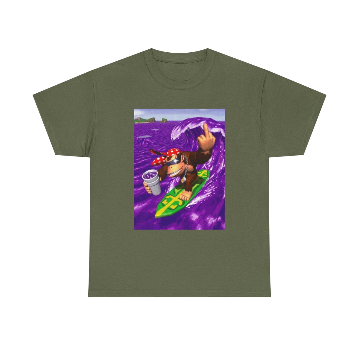 Diddy Kong Surfing Purple Wave Tee