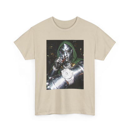 Armored Villain Smoking Cigar Night Scene