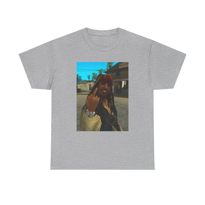 Gangster Jack Sparrow Flipping The Bird Tee
