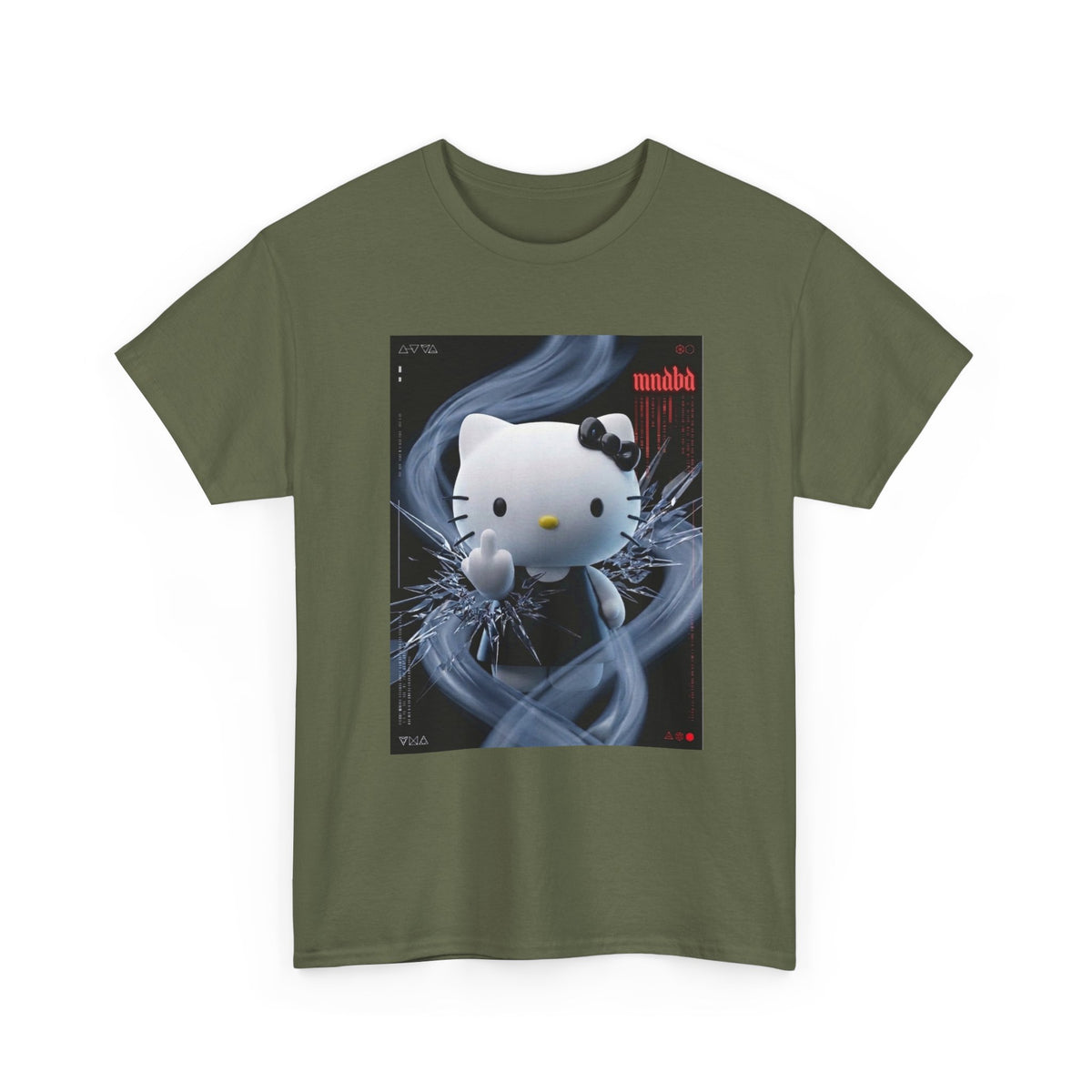 Edgy Hello Kitty Giving Middle Finger Tee
