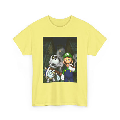 Luigi And Dry Bones Smoking In Spooky Mansion