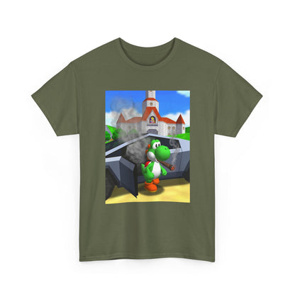 Yoshi Puffing Blunt At Peach's Castle