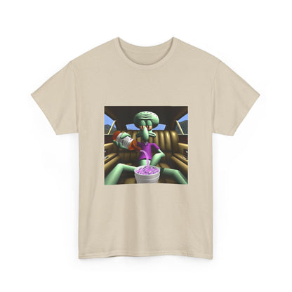 Squidward Pouring Lean In Car Tee