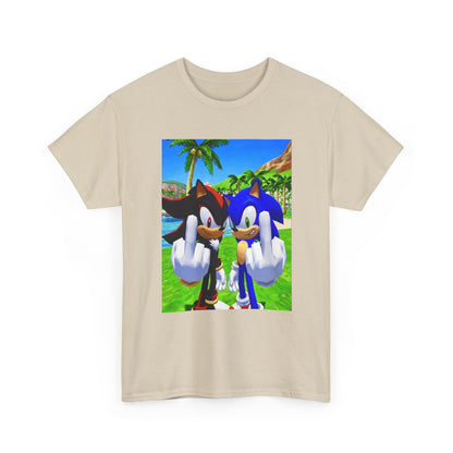 Sonic And Shadow Flipping The Bird Tee