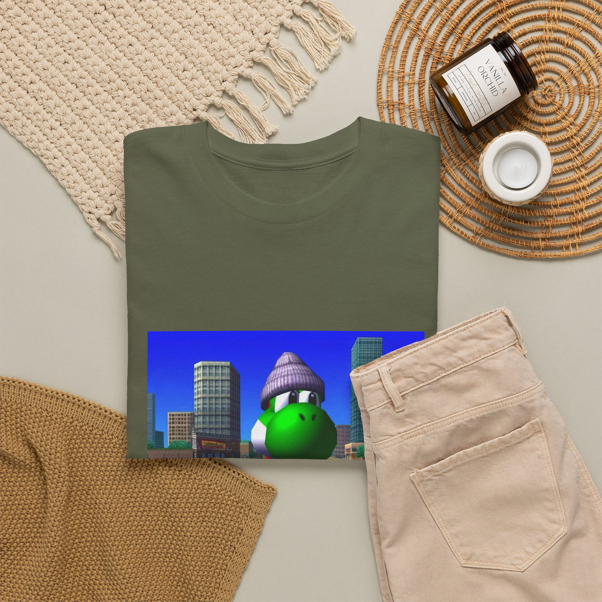 Chill Yoshi On Bench City Vibes Tee