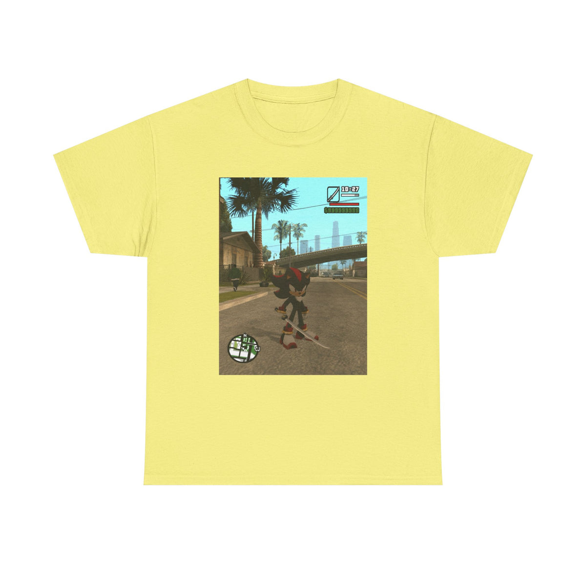 Shadow The Hedgehog Katana Wielding in Grove Street Tee