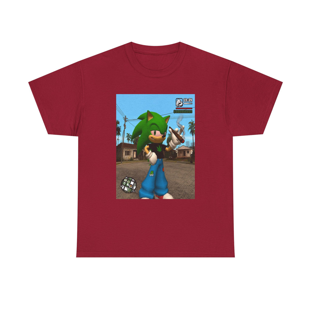 Green Hedgehog Blazin' In San Andreas Tee