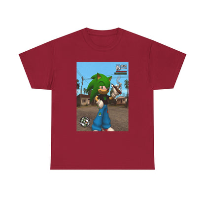 Green Hedgehog Blazin' In San Andreas Tee