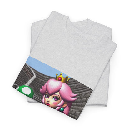 Goth Peach Holding A Green Mushroom Tee