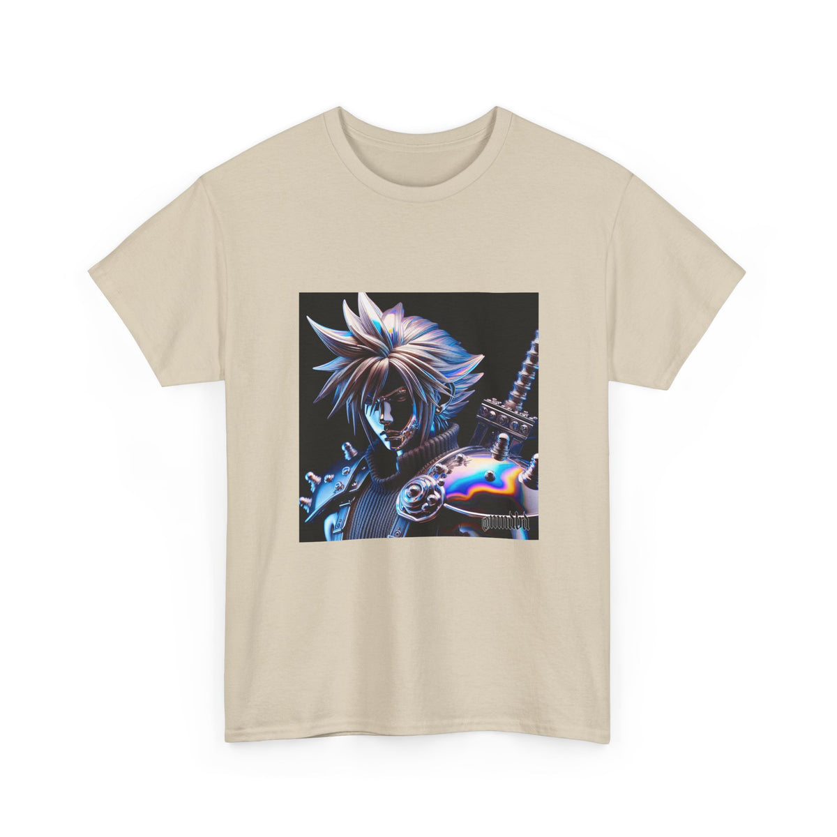 Chrome Warrior With Spiky Hair Tee