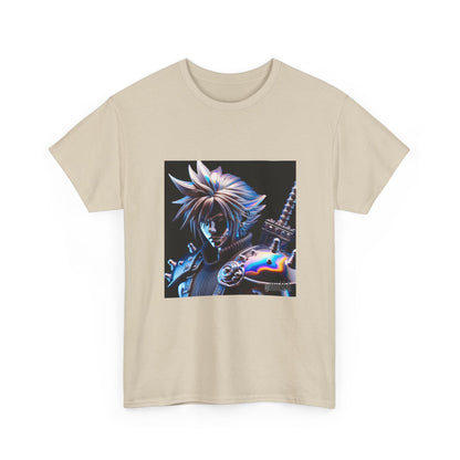 Chrome Warrior With Spiky Hair Tee