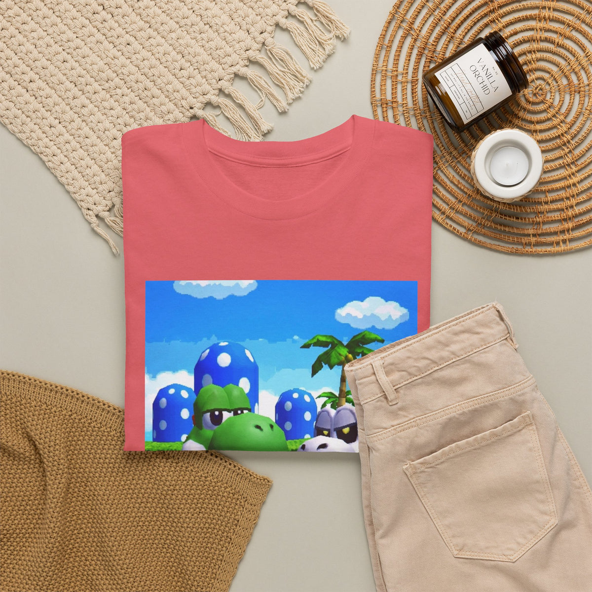 Yoshi And Dry Bones Flipping Off Tee